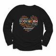 Bookworm Words Heart Book Lover Reader Reading Fun Youth Long Sleeve Tee