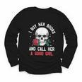 I Buy Her Books And Call Her A Good Girl Skull Rose Bookworm Youth Long Sleeve Tee I Buy Her Books And Call Her A Good Girl Skull Rose Bookworm Youth Long Sleeve Tee