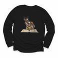 Cat Book Flowers Youth Long Sleeve Tee