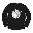 Cat Book Humor How To Train Your Human Youth Long Sleeve Tee