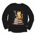 Cat Reading Books Youth Long Sleeve Tee