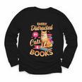 Cat Shirts For Women Book Lover Shirt Cats And Books Youth Long Sleeve Tee