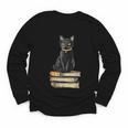Cat Sitting On Books Youth Long Sleeve Tee Cat Sitting On Books Youth Long Sleeve Tee