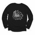 Cats Books And Coffee – My Perfect Day Cat Lover Youth Long Sleeve Tee