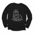 Cats Books And Coffee My Perfect Day Youth Long Sleeve Tee Cats Books And Coffee My Perfect Day Youth Long Sleeve Tee