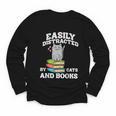 Cats And Books Read Reading Librarian Book Across America Youth Long Sleeve Tee