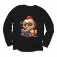 Chicken Reading a Book Farm Animal Chick Youth Long Sleeve Tee Chicken Reading a Book Farm Animal Chick Youth Long Sleeve Tee