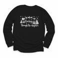 Christmas Book Lover Santa Dashing Through One More Chapter Youth Long Sleeve Tee