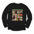 Christmas Cat Santa Bookshelves Book Lover Reader Youth Long Sleeve Tee