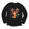 Christmas Librarian Reindeer Xmas Book Teachers Love Reading Youth Long Sleeve Tee