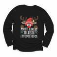 Christmas Matching Most Likely To Read A Book PJS Youth Long Sleeve Tee Christmas Matching Most Likely To Read A Book PJS Youth Long Sleeve Tee