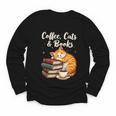 Coffee Cats & Books Lover For Women & Girls Coffee Youth Long Sleeve Tee