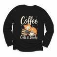 Coffee Cats And Books Lover For Women & Men Coffee Youth Long Sleeve Tee Coffee Cats And Books Lover For Women & Men Coffee Youth Long Sleeve Tee