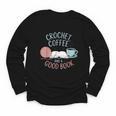Coffee Crochet Good Book Bookish Yarn Crafter Youth Long Sleeve Tee Coffee Crochet Good Book Bookish Yarn Crafter Youth Long Sleeve Tee