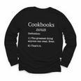 Cookbooks Cookbook Lovers Chefs Fake Definition Youth Long Sleeve Tee Cookbooks Cookbook Lovers Chefs Fake Definition Youth Long Sleeve Tee