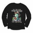 All The Cool Dinosaurs Are Reading Book Reader T-Rex Kawaii Youth Long Sleeve Tee