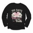Coquette 100 Days Of Bows Books Reading 100th Day Of School Youth Long Sleeve Tee