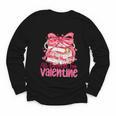 Coquette Bow All Booked For Valentine Book Lover Bookish Youth Long Sleeve Tee