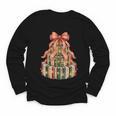 Coquette Christmas Book Tree Xmas Lights Librarian Teacher Youth Long Sleeve Tee Coquette Christmas Book Tree Xmas Lights Librarian Teacher Youth Long Sleeve Tee