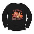 Cozy Readers Book Society Teacher Reading Floral Pumpkin Tee Youth Long Sleeve Tee
