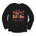 Cozy Season Autumn Leaves Books Pumpkins Fall Halloween Youth Long Sleeve Tee