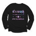 If I Crash Pause My Audiobook Listener Bookish Book Lover Youth Long Sleeve Tee
