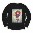 The Crimson Crescent 90s Retro Comic Book Superheroine Art Youth Long Sleeve Tee The Crimson Crescent 90s Retro Comic Book Superheroine Art Youth Long Sleeve Tee
