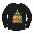 Cute Cats Reading Books Christmas Tree Youth Long Sleeve Tee