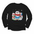 Cute Christmas A Penguin Reading Book Snowflake Hot Teacher Youth Long Sleeve Tee Cute Christmas A Penguin Reading Book Snowflake Hot Teacher Youth Long Sleeve Tee