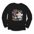 Cute Ghost Book Halloween Spooky Boo School Art Teacher Youth Long Sleeve Tee Cute Ghost Book Halloween Spooky Boo School Art Teacher Youth Long Sleeve Tee