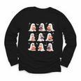 Cute Ghost Reading Book Lovers Halloween Ghost Youth Long Sleeve Tee