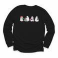 Cute Ghosts Reading Books Lover Spooky Season Halloween Youth Long Sleeve Tee