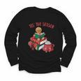Cute Gingerbread Man Reading Book Nerd Christmas Bookish Youth Long Sleeve Tee