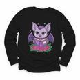 Cute Pastel Goth Bat Reading Book Youth Long Sleeve Tee Cute Pastel Goth Bat Reading Book Youth Long Sleeve Tee