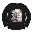 Cute Polar Bear Is Reading a Book Reading Polar Bear Youth Long Sleeve Tee