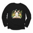 Cute Rabbit And Book Women Girls Reading Book Rabbit Lover Youth Long Sleeve Tee Cute Rabbit And Book Women Girls Reading Book Rabbit Lover Youth Long Sleeve Tee