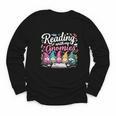 Cute Reading With My Gnomies Gnome Book Bookworm Lover Youth Long Sleeve Tee