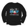 Cute Snowman Let It Snow I Have Books Reader Youth Long Sleeve Tee
