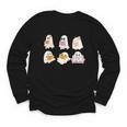 Cute Spooky Reading Book Halloween Fall Ghost Autumn Youth Long Sleeve Tee