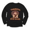Cute Thanksgiving Teacher Librarian Thankful Reading Books Youth Long Sleeve Tee Cute Thanksgiving Teacher Librarian Thankful Reading Books Youth Long Sleeve Tee