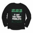 Dad Joke Why Was The Math Book Sad Pun Dad Jokes Youth Long Sleeve Tee