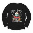 Dear Santa More Book Please Christmas Book Librarian Youth Long Sleeve Tee