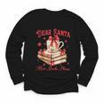 Dear Santa More Books Please Coquette Bow Books Christmas Youth Long Sleeve Tee Dear Santa More Books Please Coquette Bow Books Christmas Youth Long Sleeve Tee