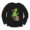 Dino Reading Read Reading Librarian Book Men Boys Kids Youth Long Sleeve Tee Dino Reading Read Reading Librarian Book Men Boys Kids Youth Long Sleeve Tee