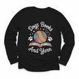 Dogs Books And Yarn Knitter Knitting Youth Long Sleeve Tee