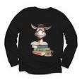 Donkey Reading Book Read Books Be Kind Stay Weird Librarian Youth Long Sleeve Tee
