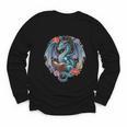 Dragon Reading Book Girls Kids Bookworm Book Lover Youth Long Sleeve Tee