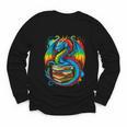 Dragon Reading Colorful Fantasy Book Lover Youth Long Sleeve Tee Dragon Reading Colorful Fantasy Book Lover Youth Long Sleeve Tee