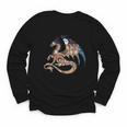 Dragon Silhouette Books Librarian Bookworm Women Men Kids Youth Long Sleeve Tee