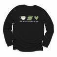 Drink Matcha Read Books Be Happy Book Lover Matcha Tea Lover Youth Long Sleeve Tee